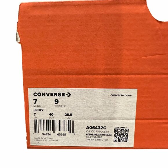 ❤️Converse Chuck 70 Plus Hi Top Platform Sz 7 Mens Shoes Orange Sneaker A06432C - Picture 8 of 10